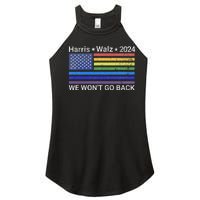 Harris And Walz President 2024 Pride Flag WonT Go Back Women's Perfect Tri Rocker Tank