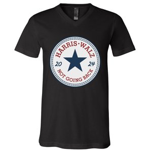 Harris And Walz We Are Not Going Back V-Neck T-Shirt