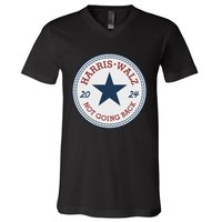 Harris And Walz We Are Not Going Back V-Neck T-Shirt