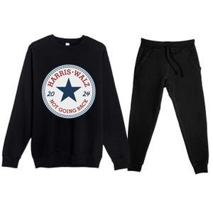 Harris And Walz We Are Not Going Back Premium Crewneck Sweatsuit Set