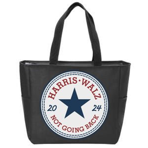 Harris And Walz We Are Not Going Back Zip Tote Bag