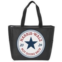 Harris And Walz We Are Not Going Back Zip Tote Bag