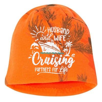 Husband and Wife Cruising Partners For Life Perfect Vacation Kati - Camo Knit Beanie