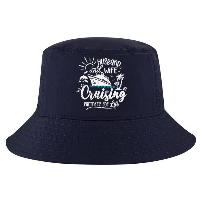 Husband and Wife Cruising Partners For Life Perfect Vacation Cool Comfort Performance Bucket Hat