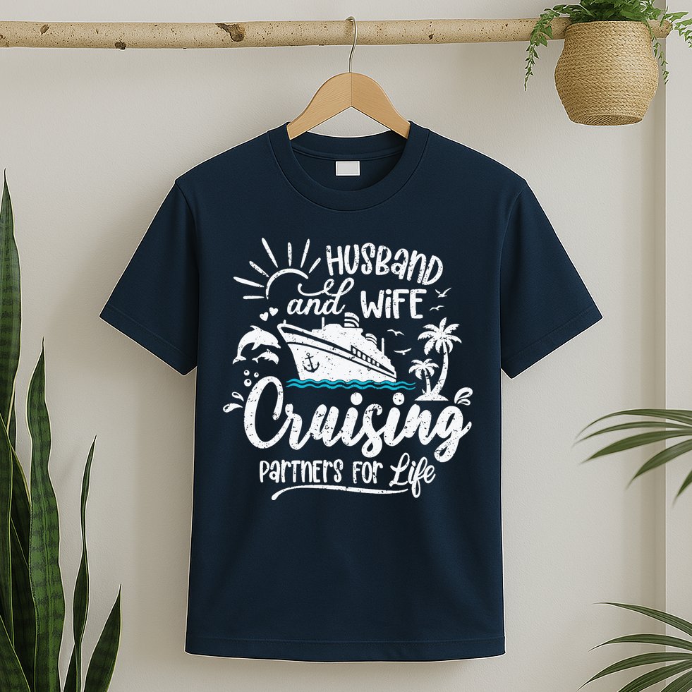 Husband and Wife Cruising Partners For Life Perfect Vacation T-Shirt