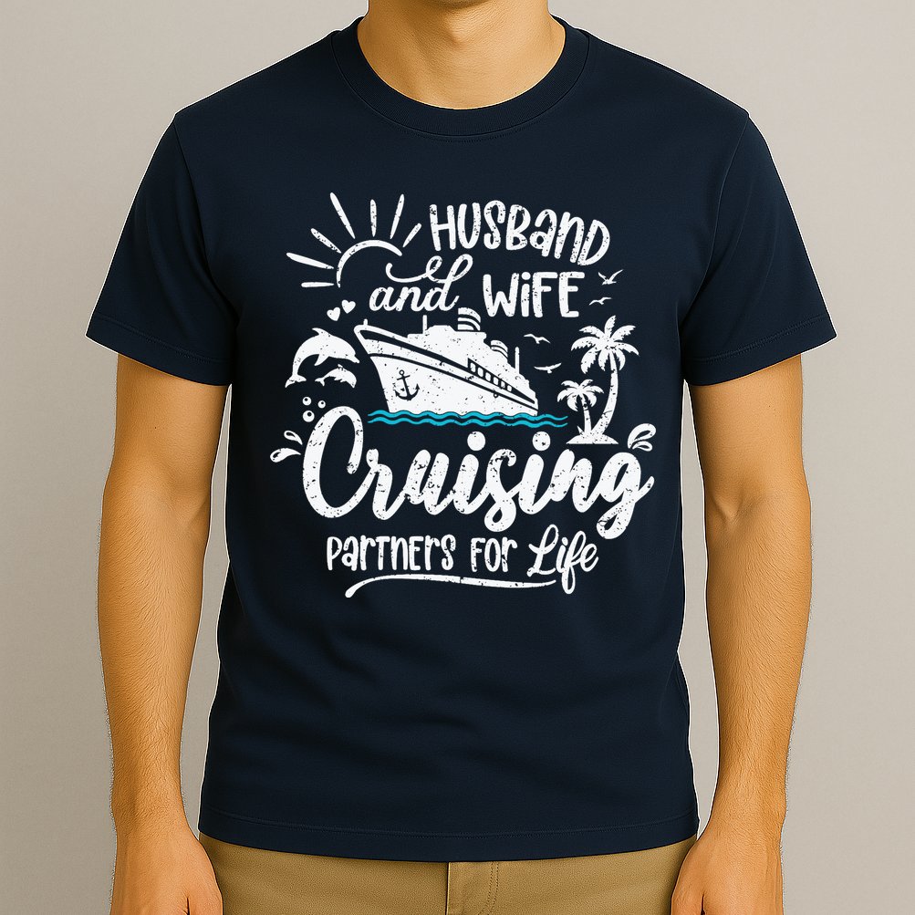 Husband and Wife Cruising Partners For Life Perfect Vacation T-Shirt