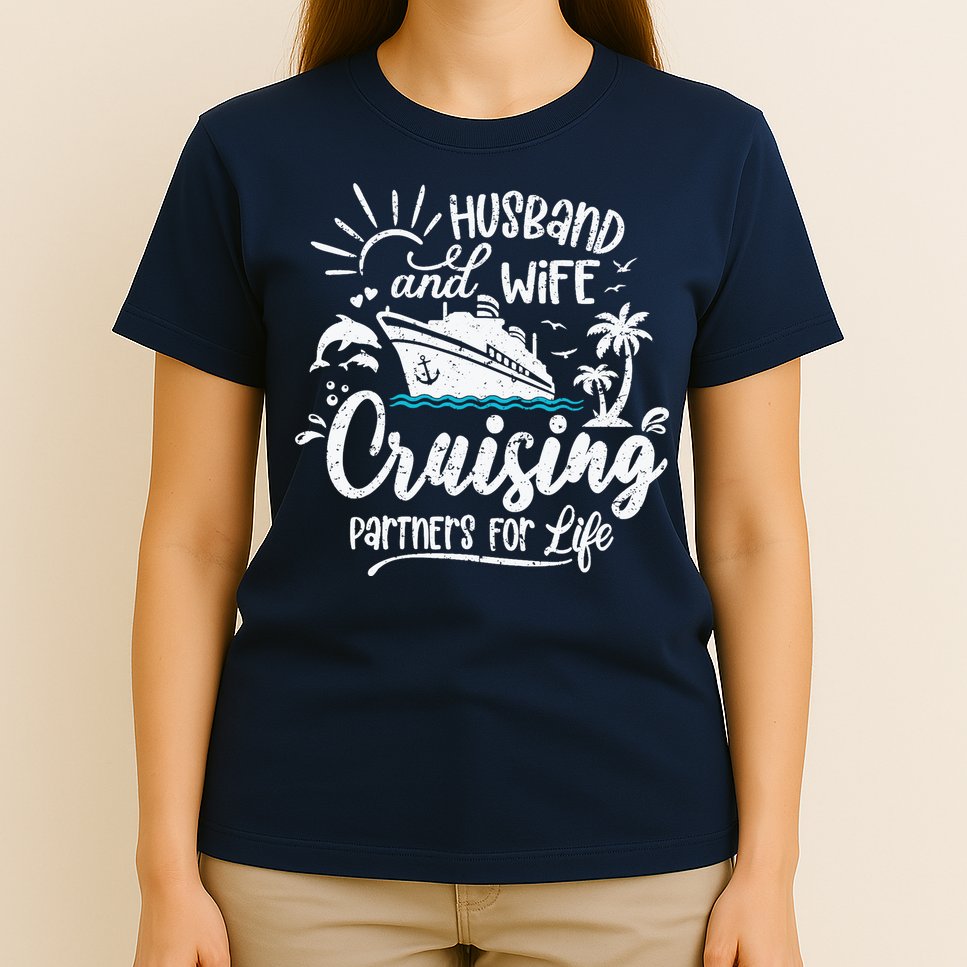 Husband and Wife Cruising Partners For Life Perfect Vacation T-Shirt