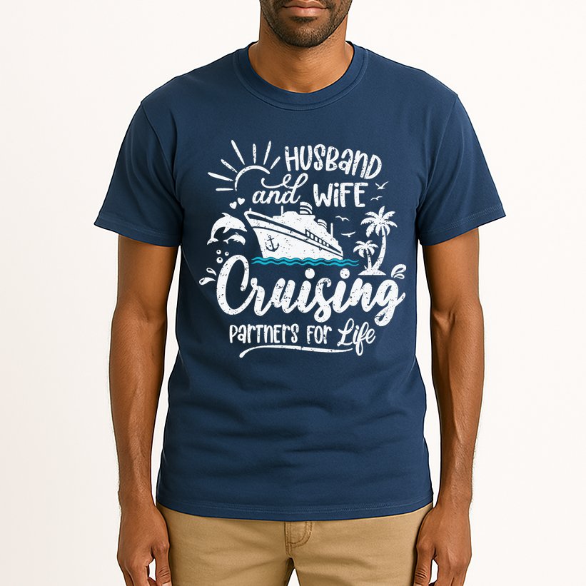 Husband and Wife Cruising Partners For Life Perfect Vacation Tall T-Shirt