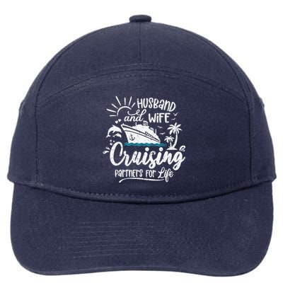 Husband and Wife Cruising Partners For Life Perfect Vacation 7-Panel Snapback Hat