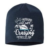 Husband and Wife Cruising Partners For Life Perfect Vacation Sustainable Beanie