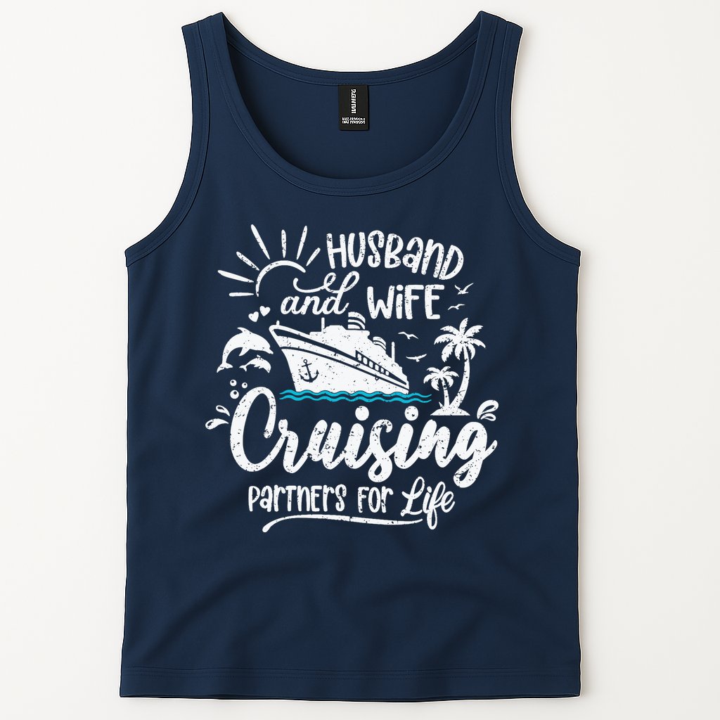 Husband and Wife Cruising Partners For Life Perfect Vacation Tank Top