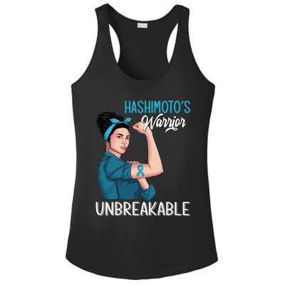 Hashimoto's Awareness Warrior Unbreakable Support Meaningful Gift Ladies PosiCharge Competitor Racerback Tank