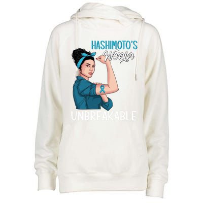 Hashimoto's Awareness Warrior Unbreakable Support Meaningful Gift Womens Funnel Neck Pullover Hood