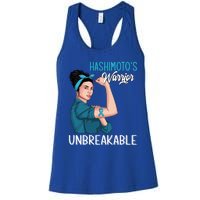 Hashimoto's Awareness Warrior Unbreakable Support Meaningful Gift Women's Racerback Tank