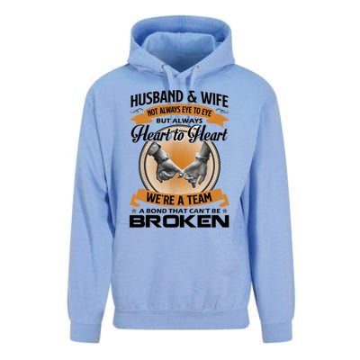 Husband And Wife Not Always Eye To Eye But Heart To Heart Unisex Surf Hoodie