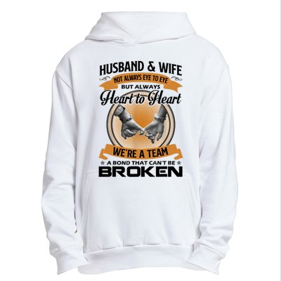 Husband And Wife Not Always Eye To Eye But Heart To Heart Urban Pullover Hoodie