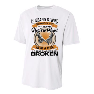 Husband And Wife Not Always Eye To Eye But Heart To Heart Performance Sprint T-Shirt