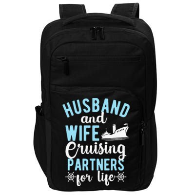 Husband And Wife Cruising Partners For Life Impact Tech Backpack