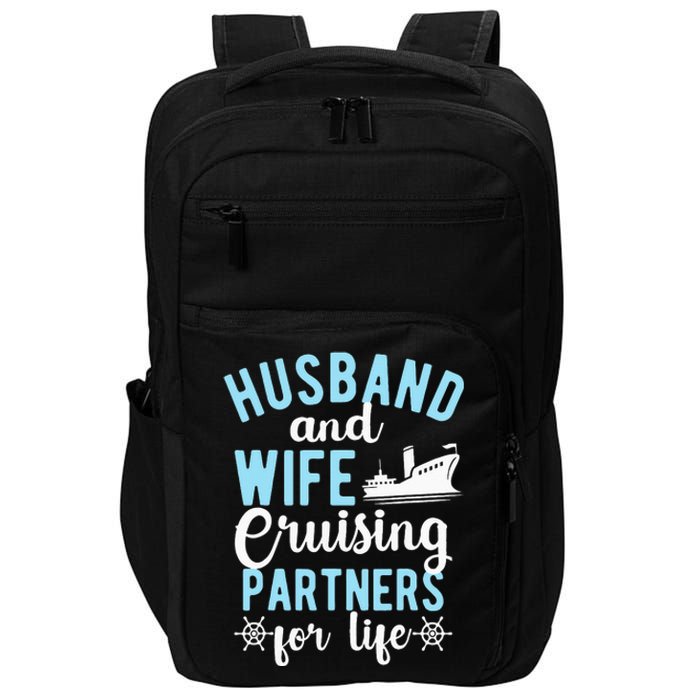 Husband And Wife Cruising Partners For Life Impact Tech Backpack