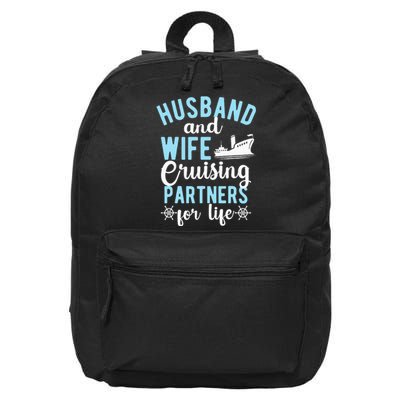 Husband And Wife Cruising Partners For Life 16 in Basic Backpack