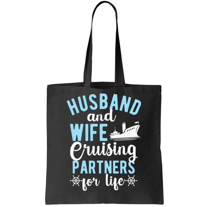 Husband And Wife Cruising Partners For Life Tote Bag