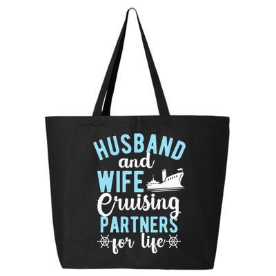 Husband And Wife Cruising Partners For Life 25L Jumbo Tote