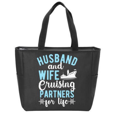 Husband And Wife Cruising Partners For Life Zip Tote Bag