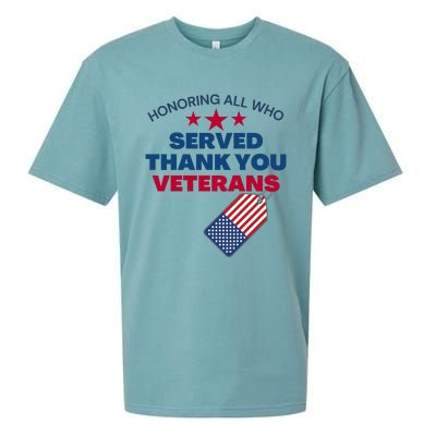 Honoring All Who Served Thank You Veterans Sueded Cloud Jersey T-Shirt