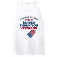 Honoring All Who Served Thank You Veterans PosiCharge Competitor Tank