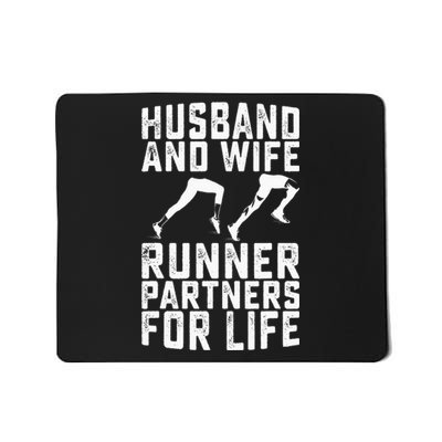 Husband And Wife Runner Partners For Life Running Lovers Mousepad