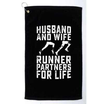 Husband And Wife Runner Partners For Life Running Lovers Platinum Collection Golf Towel