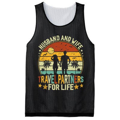 Husband And Wife Travel Partners For Life Beach Traveling Mesh Reversible Basketball Jersey Tank