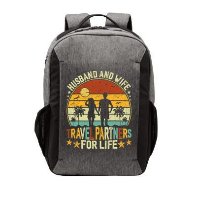 Husband And Wife Travel Partners For Life Beach Traveling Vector Backpack
