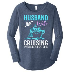 HUSBAND AND WIFE CRUISING PARTNERS FOR LIFE CRUISE COUPLES Women's Perfect Tri Tunic Long Sleeve Shirt