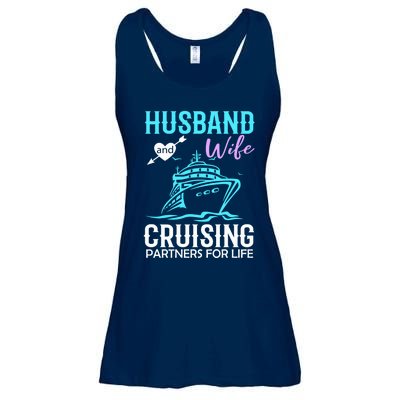 HUSBAND AND WIFE CRUISING PARTNERS FOR LIFE CRUISE COUPLES Ladies Essential Flowy Tank