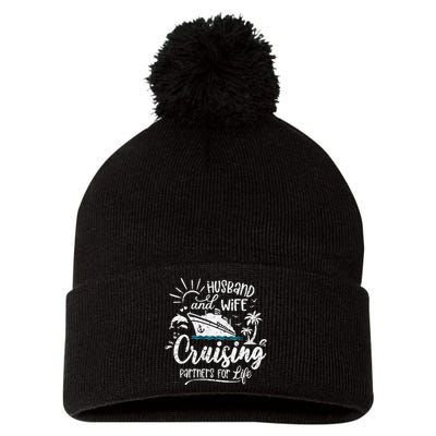 Husband and Wife Cruising Partners For Life Pom Pom 12in Knit Beanie