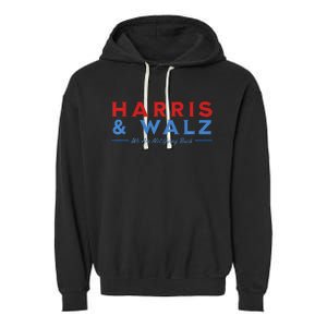 Harris And Walz We Are Not Going Back President Election Premium Garment-Dyed Fleece Hoodie