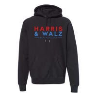 Harris And Walz We Are Not Going Back President Election Premium Premium Hoodie