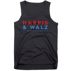 Harris And Walz We Are Not Going Back President Election Premium Tank Top