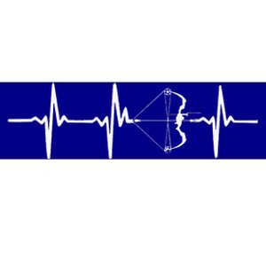 Heartbeat Archery With Bow For Archers Bumper Sticker