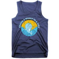 Having A Whale Of A Time Cute Kawaii Narwhal For Whale Lovers Happy Slogans Tank Top