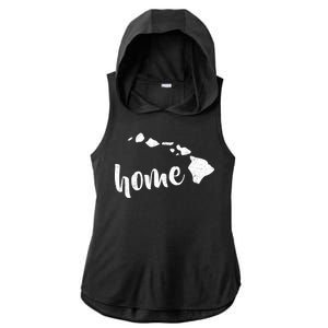 Hawaii Home State Ladies PosiCharge Tri-Blend Wicking Draft Hoodie Tank