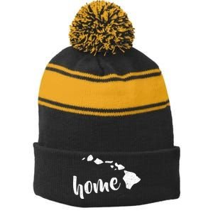 Hawaii Home State Stripe Pom Pom Beanie