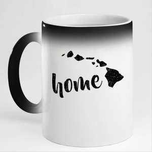 Hawaii Home State 11oz Black Color Changing Mug