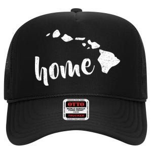 Hawaii Home State High Crown Mesh Back Trucker Hat