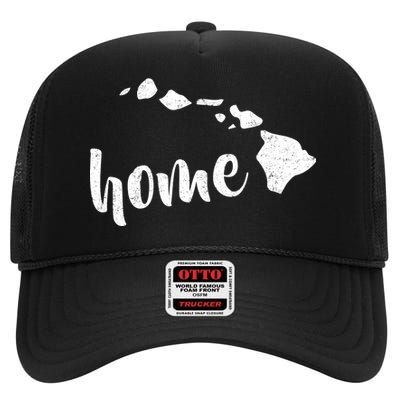 Hawaii Home State High Crown Mesh Back Trucker Hat