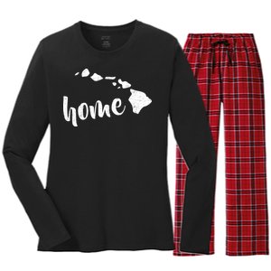 Hawaii Home State Women's Long Sleeve Flannel Pajama Set 