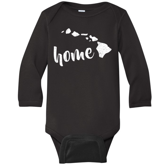 Hawaii Home State Baby Long Sleeve Bodysuit