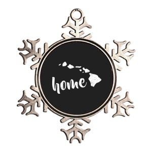 Hawaii Home State Metallic Star Ornament