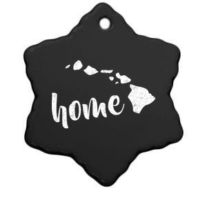 Hawaii Home State Ceramic Star Ornament